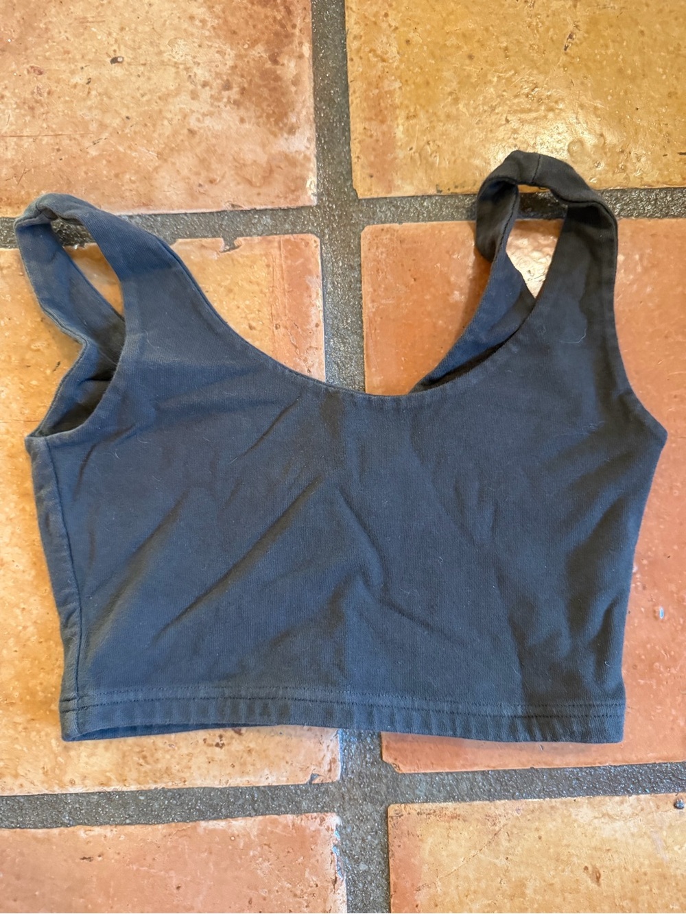 Women’s Brown Scoop Neck Crop Tank - Brand Unspecified